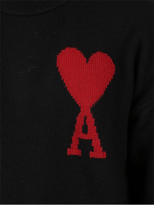 Wool sweater with logo AMI PARIS | BFUKS006018009